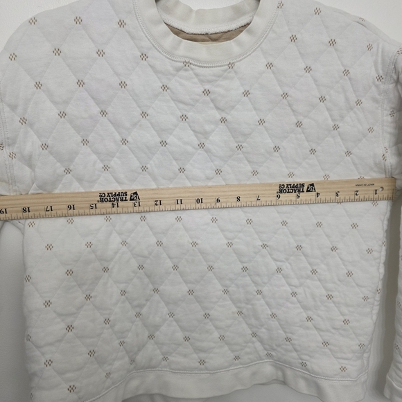 Madewell Ivory Diamond-Pattern Crew Neck Sweater - Picture 4 of 8
